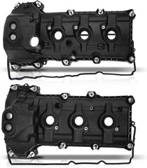 A-Premium Left & Right Engine Valve Cover with Gasket & Bolt Compatible with Ford F-150, Explorer, Edge, Transit-150/250/350/350 HD, Mustang, Taurus, Flex & Lincoln MKZ, MKX, MKS, MKT, 3.5L 3.7L