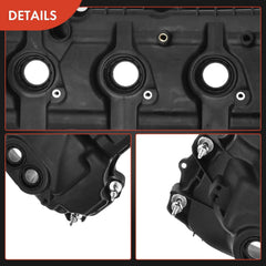 A-Premium Left & Right Engine Valve Cover with Gasket & Bolt Compatible with Ford F-150, Explorer, Edge, Transit-150/250/350/350 HD, Mustang, Taurus, Flex & Lincoln MKZ, MKX, MKS, MKT, 3.5L 3.7L