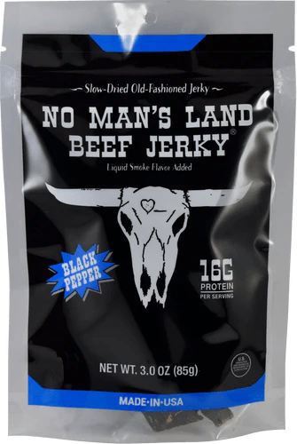 No Man's Land Black Pepper Beef Jerky, 3 oz