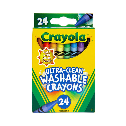 Crayola Ultra-Clean Washable Crayons, 24 Ct, Back to School Supplies for Kids, Classroom Supplies for Teachers