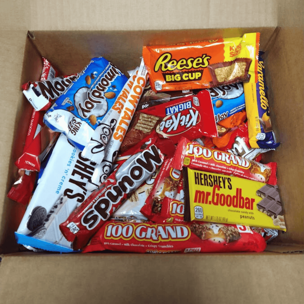 Chocolate & Candy Bar Variety Mix Bargain Box - 100 Items - BargainBoxed.com