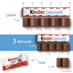Kinder Chocolate Milk Chocolate Bar With Creamy Filling, Individually Wrapped, 1.8 oz, 4 Bars