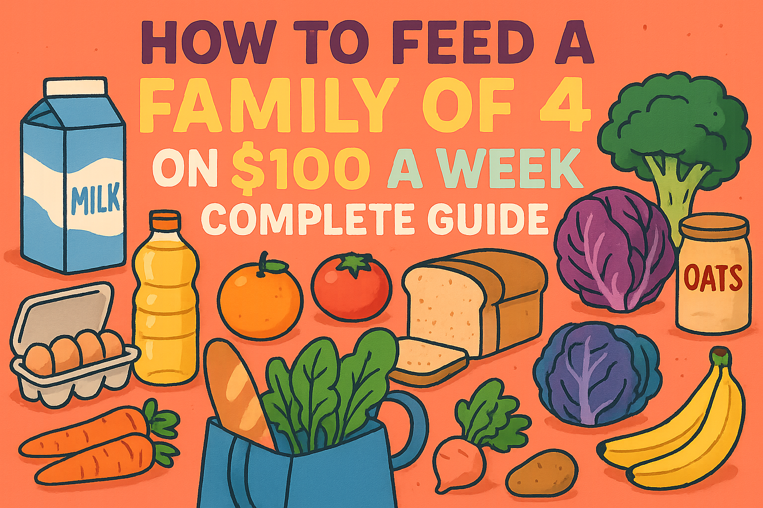 Week Complete How to Feed a Family of 4 on $100 a Week: Complete Guide – BargainBoxed.com