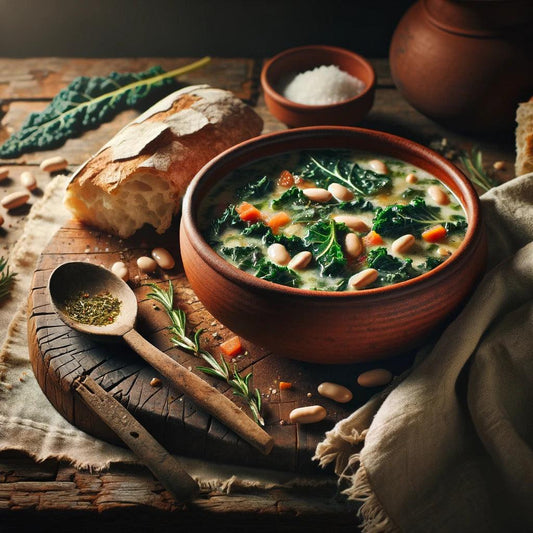 Rustic Tuscan Kale and White Bean Soup Recipe