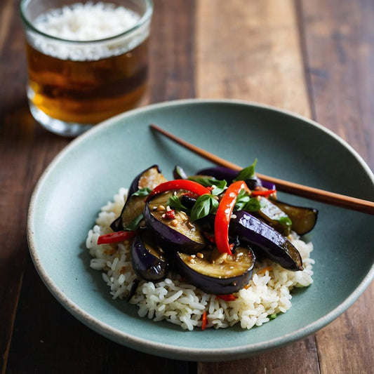 Spicy Thai Basil Eggplant Stir-Fry Recipe - BargainBoxed.com