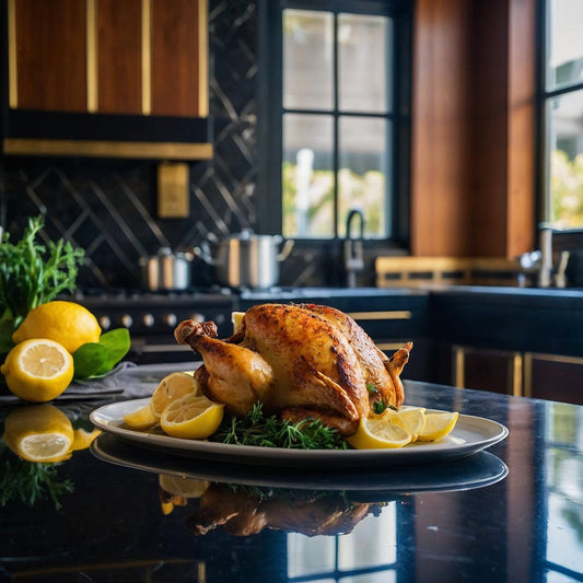 Zesty Lemon Garlic Roasted Chicken Recipe - BargainBoxed.com