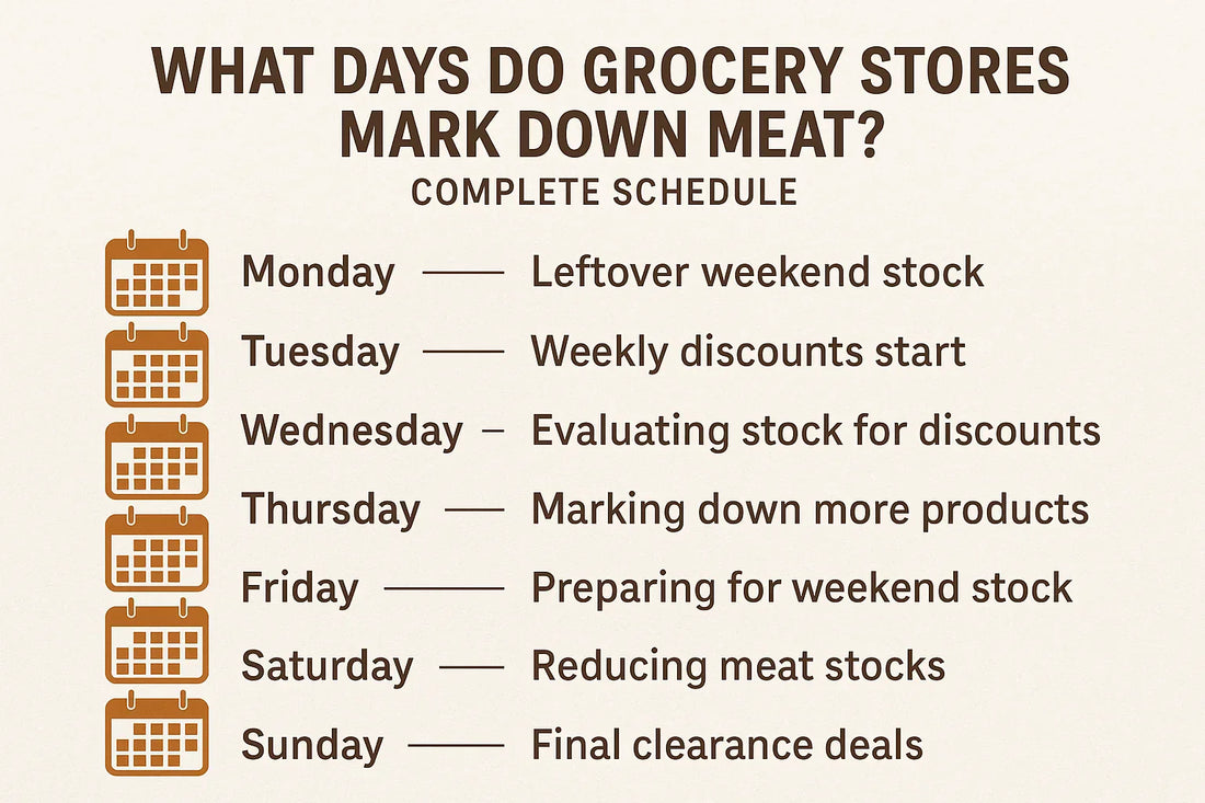 grocery store meat markdown calendar 
