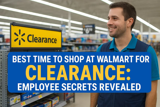 Walmart employee standing by clearance section