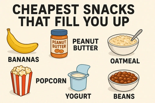 various snacks Cheapest Snacks That Fill You Up: Top 30 Budget-Friendly Options