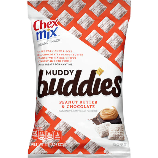 Chex Mix Muddy Buddies, Peanut Butter and Chocolate Snack Mix, 4.5 oz