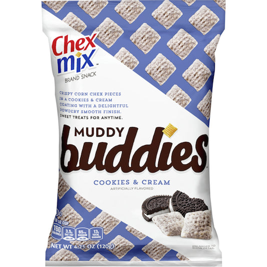 Chex Mix Muddy Buddies Cookies & Cream Snack, 4.25 oz Bag