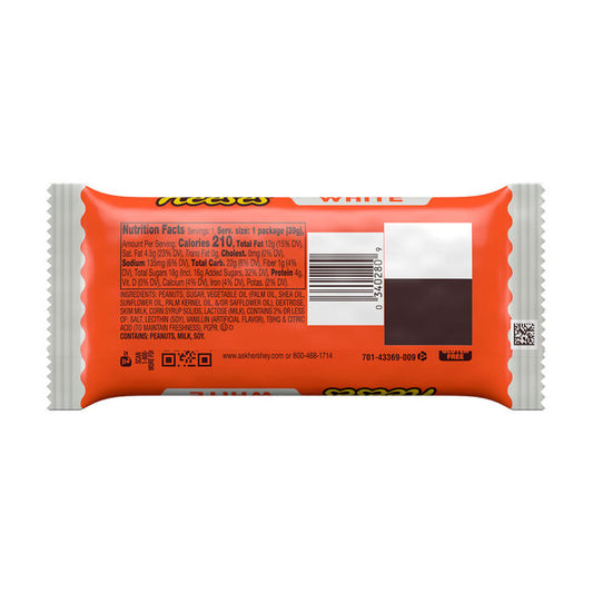 REESE'S White Creme Peanut Butter Cup Standard Size 1.39oz. Candy Bar