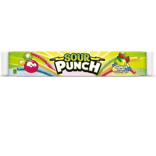 Sour Punch Rainbow Straws Candy, 2 oz
