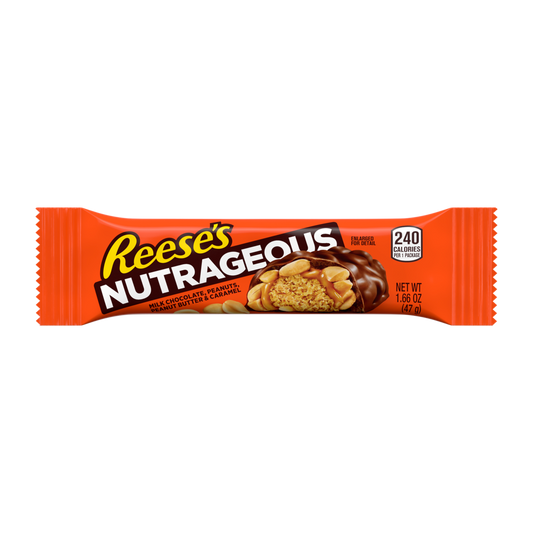 REESE'S NUTRAGEOUS Milk Chocolate Peanut Butter Candy Bar, 1.66 oz