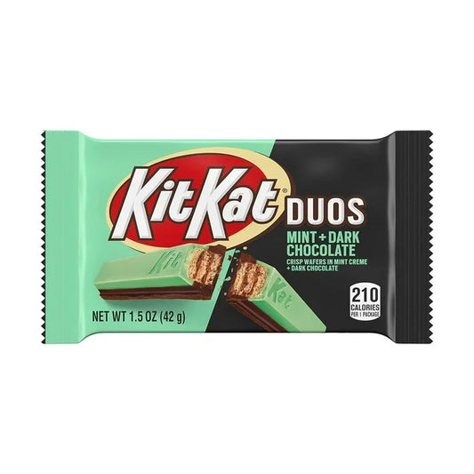 Kit Kat Duos Dark Chocolate Mint Wafer Candy Bars, 1.5 oz