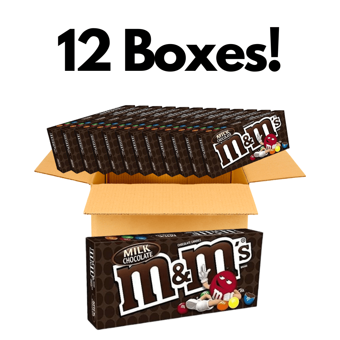 Discount M&M'S Milk Chocolate Candy Movie Theater Box 12 Count, 3.10 Ounce (Pack of 12)