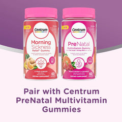Centrum Morning Sickness Relief Gummies, Citrus Ginger Flavor - 60 Count, Up to 60 Day Supply - BargainBoxed.com