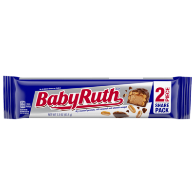 BABYRUTH Share Pack 3.3 oz, 2 Piece Baby Ruth Bar