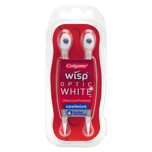 Colgate Wisp Optic White Cool Mint, Instant Toothbrush, 4 Pack