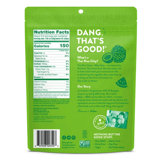 Dang Coconut Crunch Thai Rice Chips, 3.5 Oz