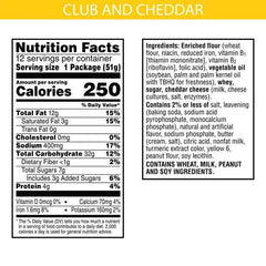 Keebler Club and Cheddar Sandwich Crackers, 21.6 oz, 12 Count