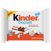 Kinder Chocolate Milk Chocolate Bar With Creamy Filling, Individually Wrapped, 1.8 oz, 4 Bars