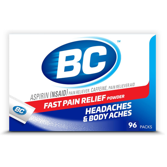 BC Powder Original Strength Pain Reliever, Aspirin Dissolve Packs, 96 Count