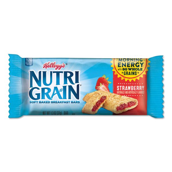 Kellogg's Nutri-Grain Soft Baked Breakfast Bars, Strawberry, 1.3 oz Bar