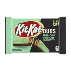Kit Kat Duos Mint Creme and Dark Chocolate King Size Wafer Candy, 3 oz, Bar - BargainBoxed.com