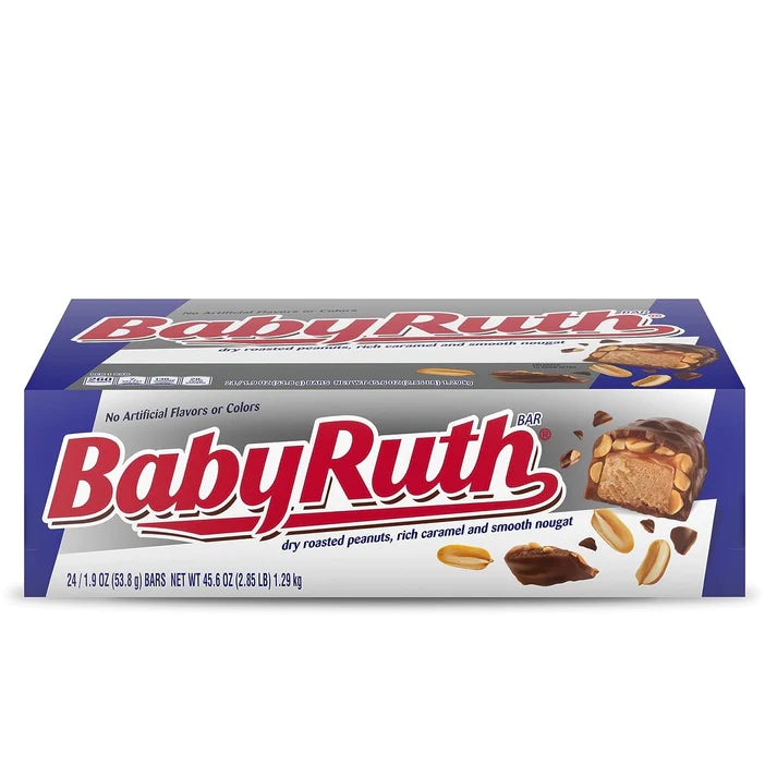 Baby Ruth Candy Bars 24 Count Case, 1.9 oz Bars