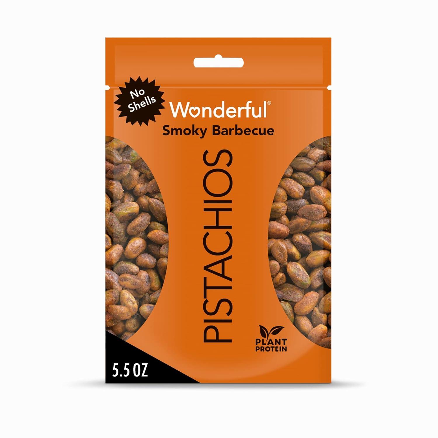 Wonderful Pistachios No Shells, Smoky Barbecue, 5.5 Oz Bag - BargainBoxed.com