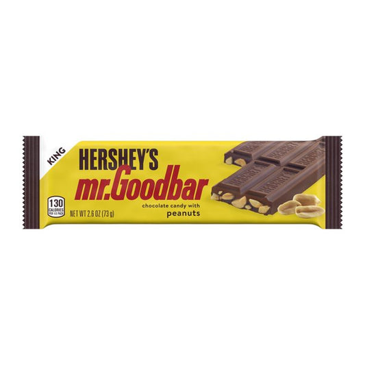 HERSHEY'S, MR. GOODBAR Chocolate and Peanut King Size Candy, 2.6 oz, Bar