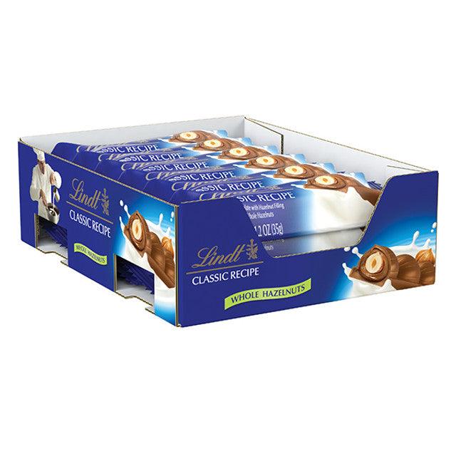 Lindt Classic Recipe Whole Hazelnuts Chocolate Bar 1.2oz, 18ct Box - BargainBoxed.com