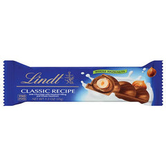 Lindt Classic Recipe Whole Hazelnuts Chocolate Bar 1.2oz, 18ct Box