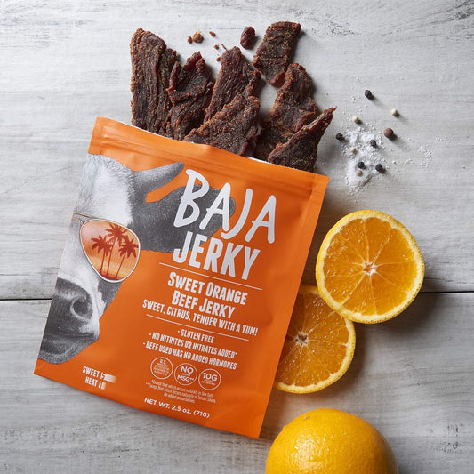 Sweet Orange Beef Jerky - Baja Vida Beef Jerky | Cheap Jerky