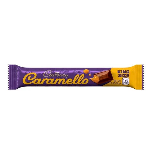 Cadbury Caramello Milk Chocolate Caramel King Size Candy, Bar 2.7 oz