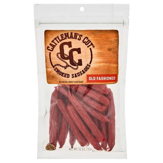Cattleman's Cut Old Fashioned Smoked Meat Sticks Jerky, 12 Oz Pouch