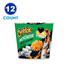 Cheetos Mac 'N Cheese, Cheesy Jalapeno Flavor, 2.25 oz Cups, 12 Count