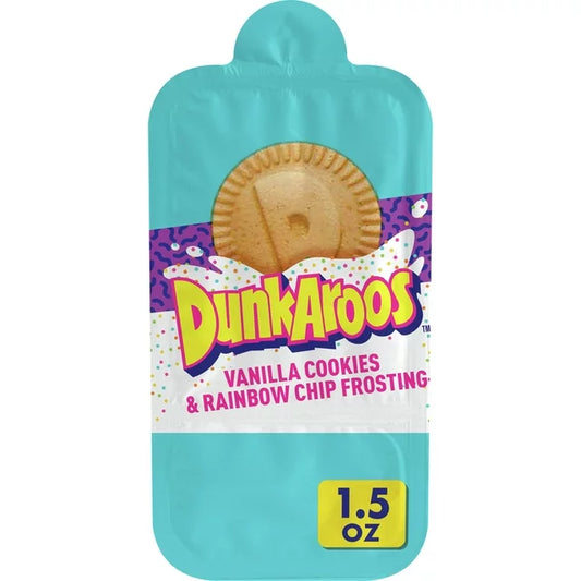 Dunkaroos Vanilla Cookies and Vanilla Frosting, Rainbow Sprinkles, 1.5 oz