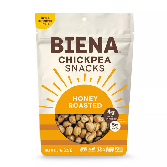 Biena Honey Roasted Chickpea Snacks Gluten Free, 5 oz
