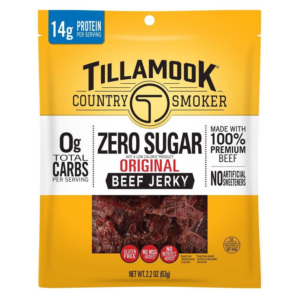 Tillamook Country Smoker Zero Sugar Original Beef Jerky - 2.2oz