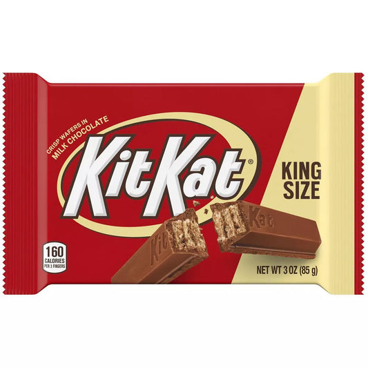 Kit Kat Chocolate Wafer King Size Candy Bar, 3 oz