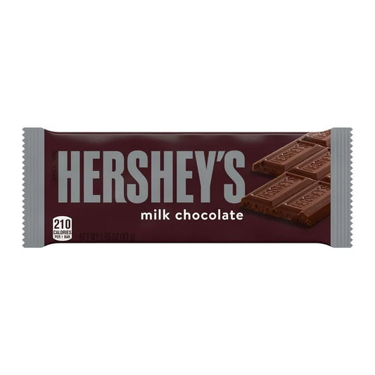 Hershey's Milk Chocolate Full Size Candy, Bar 1.55 oz