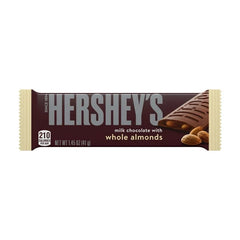 Hershey's Milk Chocolate with Whole Almonds Full Size Candy, Bar 1.45 oz