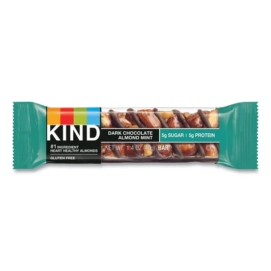 KIND Nuts and Spices Bar, Dark Chocolate Almond Mint, 1.4 oz Bar