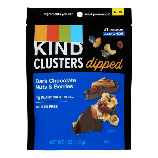 Kind Dipped Clusters Dark Chocolate Nuts and Berries 4 oz
