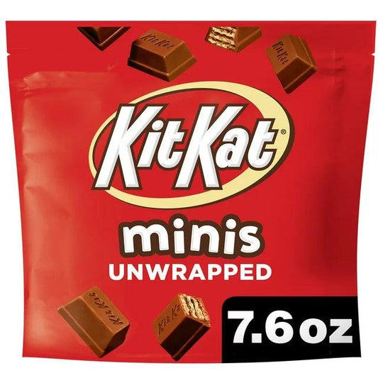 Kit Kat Minis Unwrapped Milk Chocolate Wafer Candy, Bag 7.6 oz