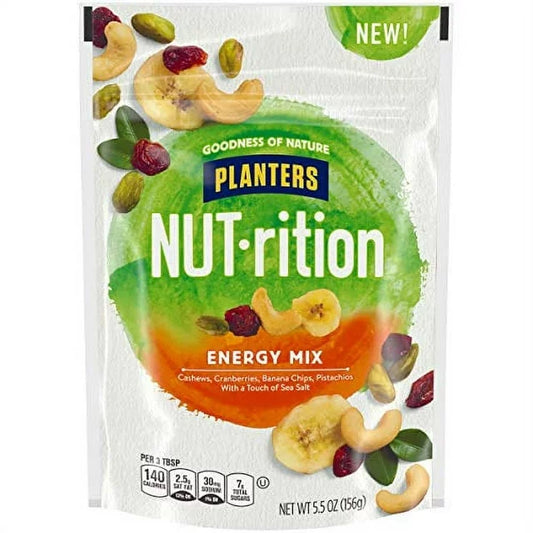 Planters NUT-rition Energy Mix With Dried Cranberries, Lightly Salted, 5.5 oz Bag