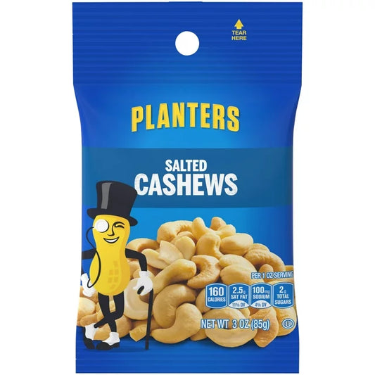 Planters Salted Cashews, 3 oz Pack