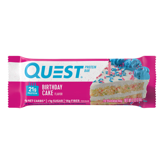 Quest Nutrition Birthday Cake Protein Bar, 2.12 oz.
